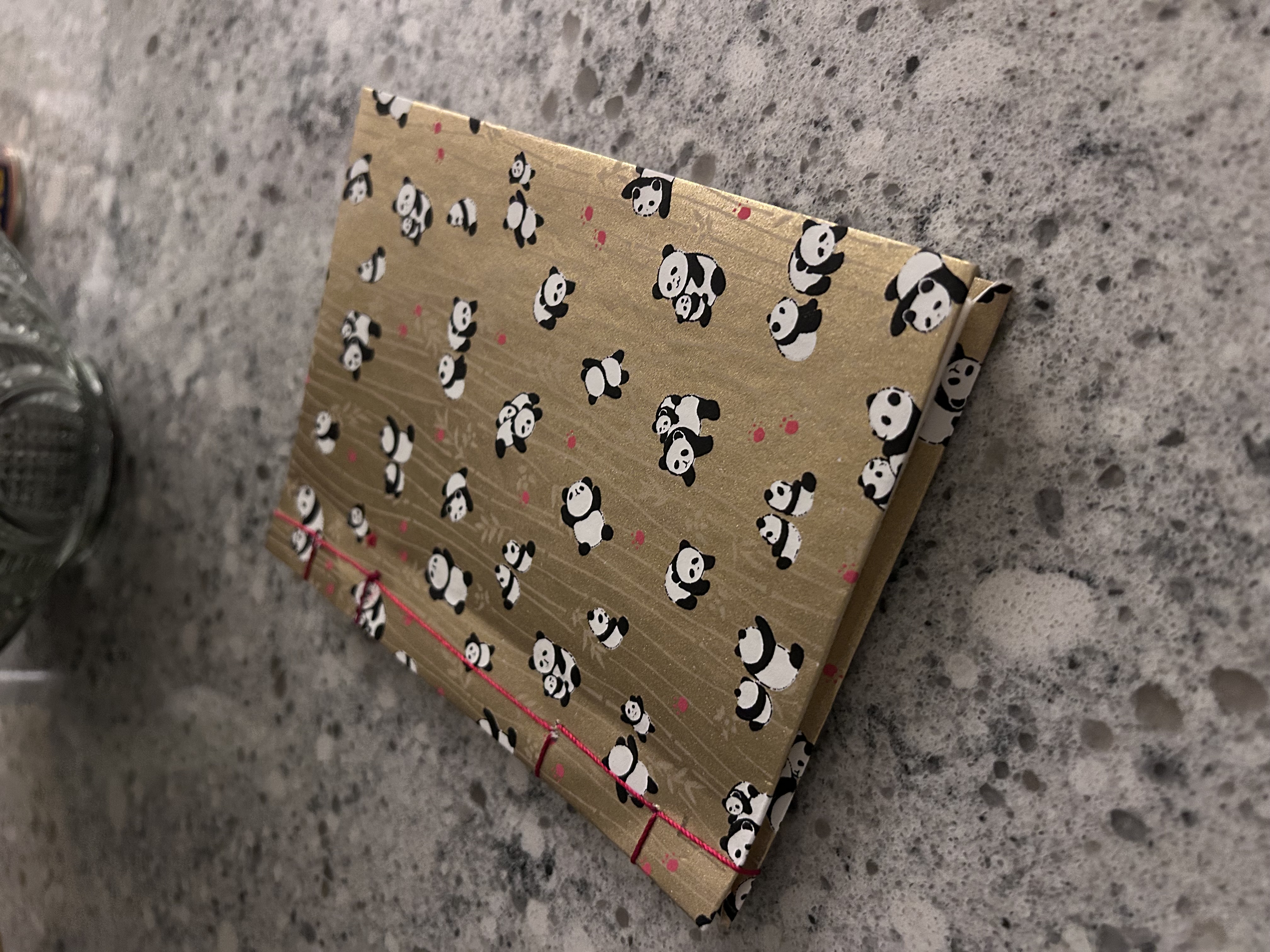 A handmade or scrapbook-style book