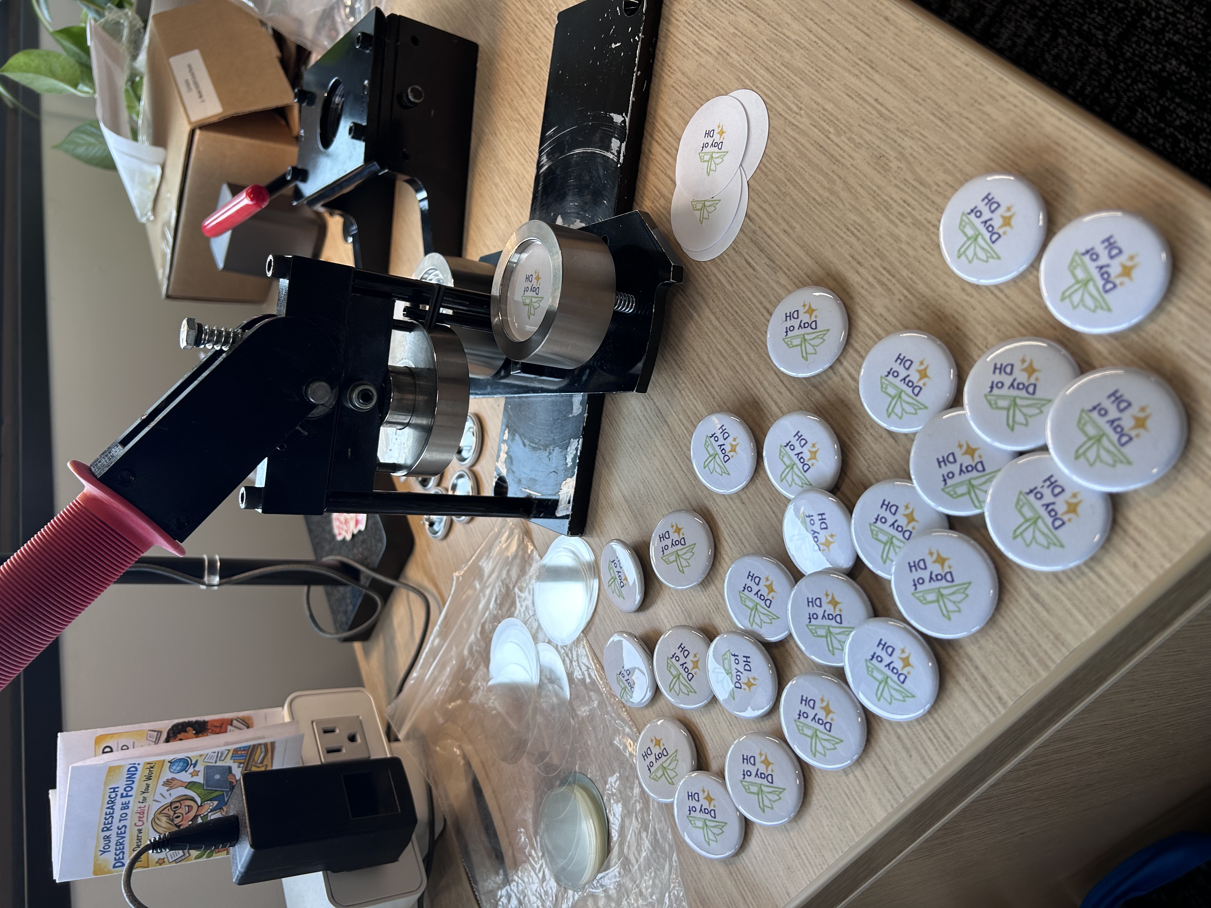 making buttons for Day of DH